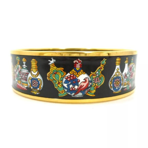 Authentic HERMES Enamel Bangle Bracelet Multi-Color Cloisonne - Picture 7 of 9